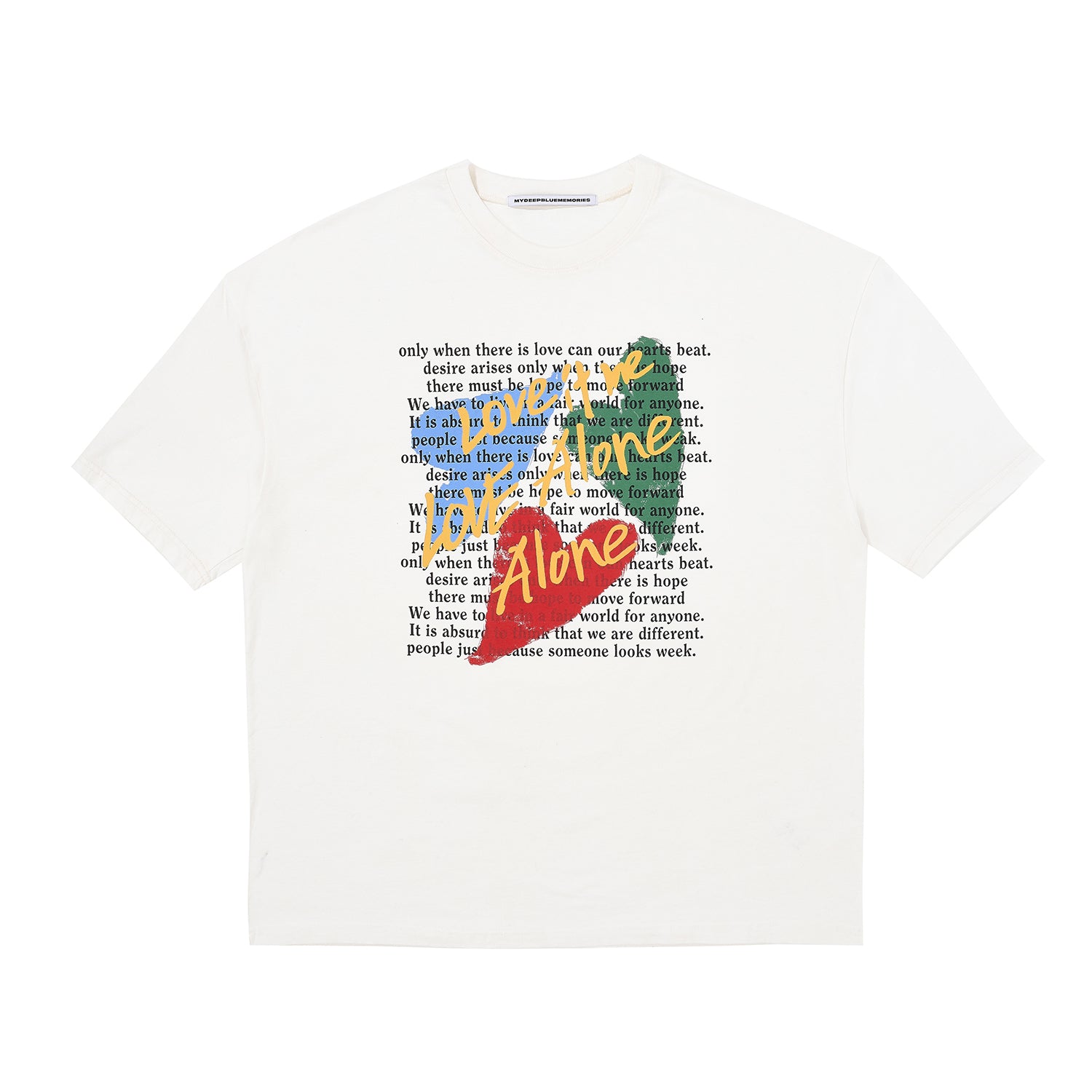 ラブイズアローンTシャツ / Love is alone t-shirt in white – 60