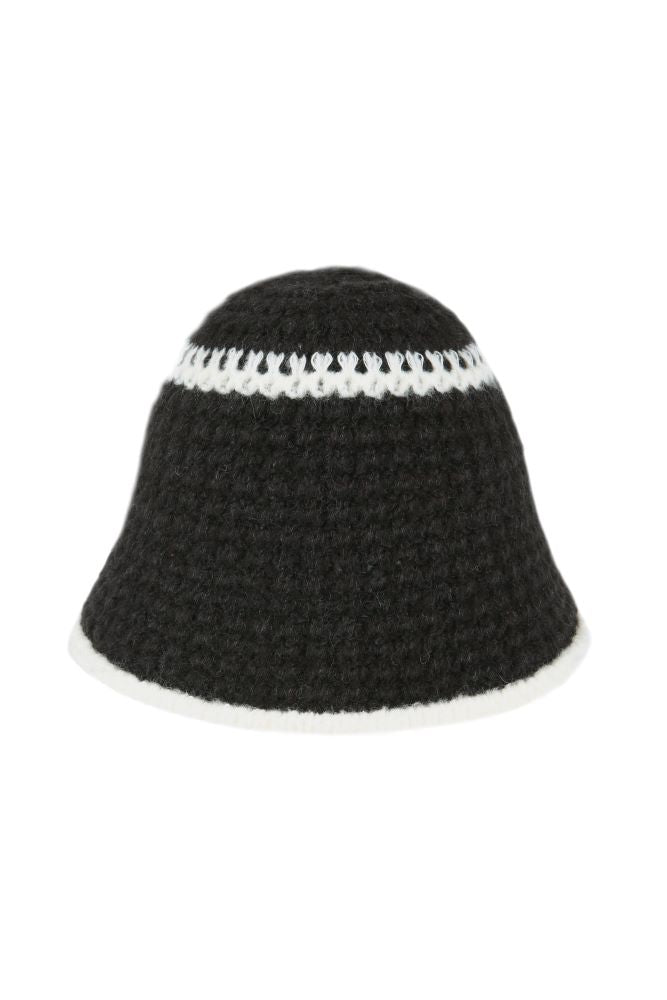 Black white-line knit bucket hatP:ReinSein/ {{ category }}