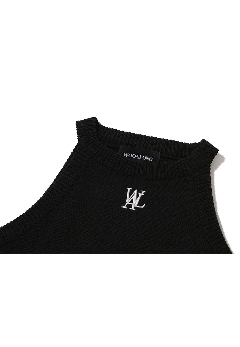 Signature halter knit - BLACK
