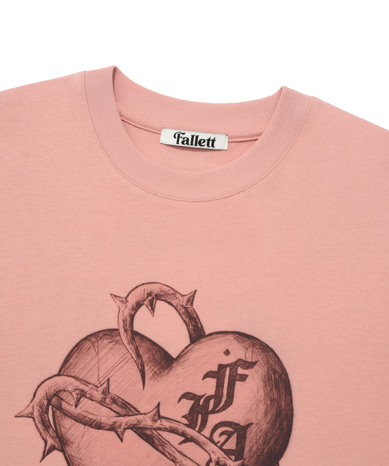 HEART GRAPHIC SHORT SLEEVE PINK