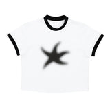 TCM クラウディスターフィッシュリンガーTシャツ (white/black)