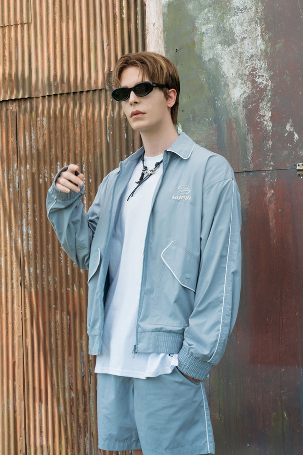 PIPING BLOUSON SET - OUTER (SKY BLUE)