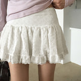 Rare balletcore lace frill mini skirt