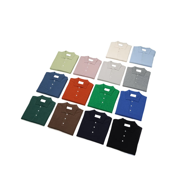 ASCLO Washable Collar Short Sleeve Knit (14color)