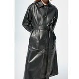 グラムレザーロングコート / Glam Leather Long Coat (Lamb Skin)