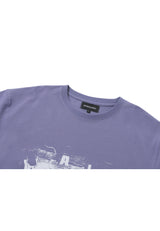 Graphic half sleeve T-Shirts - DUSTY PURPLE
