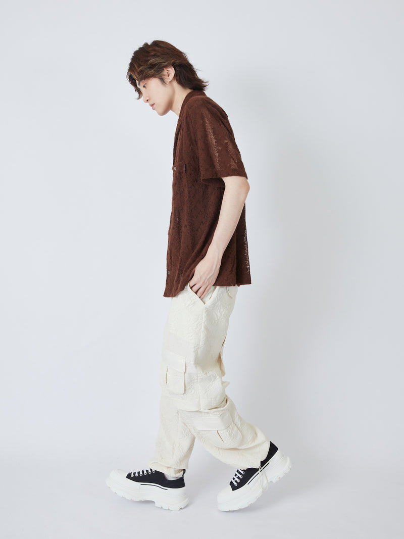 CROPPED WIDE CARGO PANTS