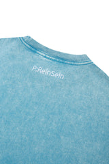 Blue Pigment Long Sleeve T-shirt