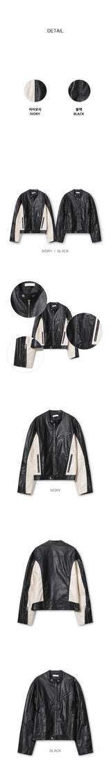 [Unisex] Buffing china leather jacket(2color)