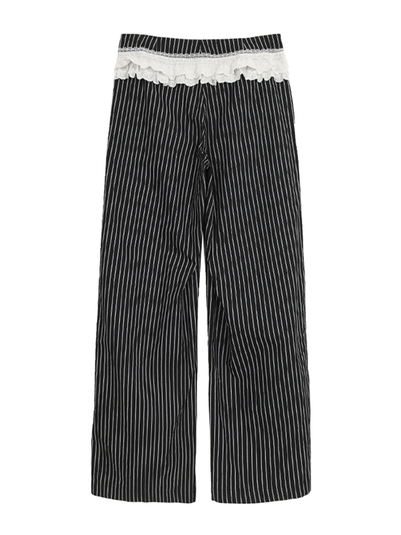 high striped wide slacks