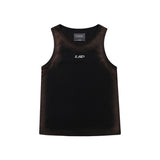 [24SS LSD COLLECTION] Bleach Washing Logo Recycle Sleeveless_Black