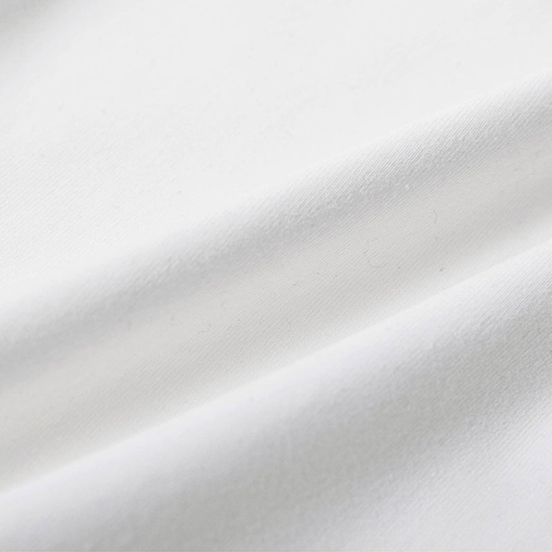 ステッチUネックコットンスパンハーフTシャツ [WHITE]