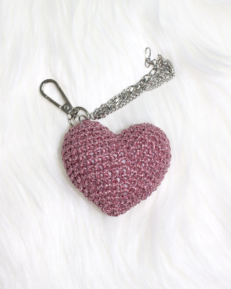 cupid heart keyring (pink)