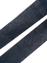Y2K check pattern see-through black stockings (Black)