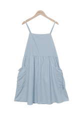 Betty Summer Sleeveless Ribbon Nylon Cargo Mini Dress (3 colors)
