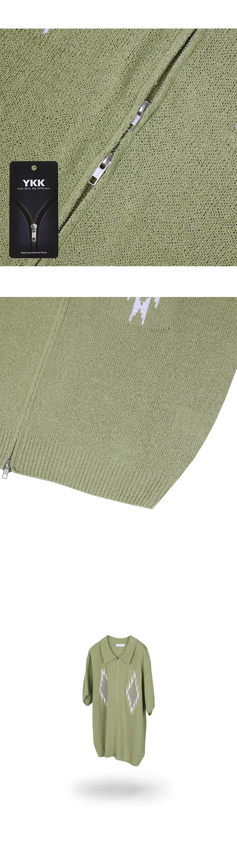 [S/S] Bohemian knit half zip up(3color)