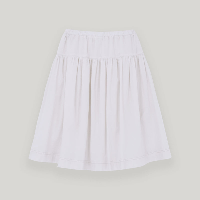 White Seersucker Pocket Skirt
