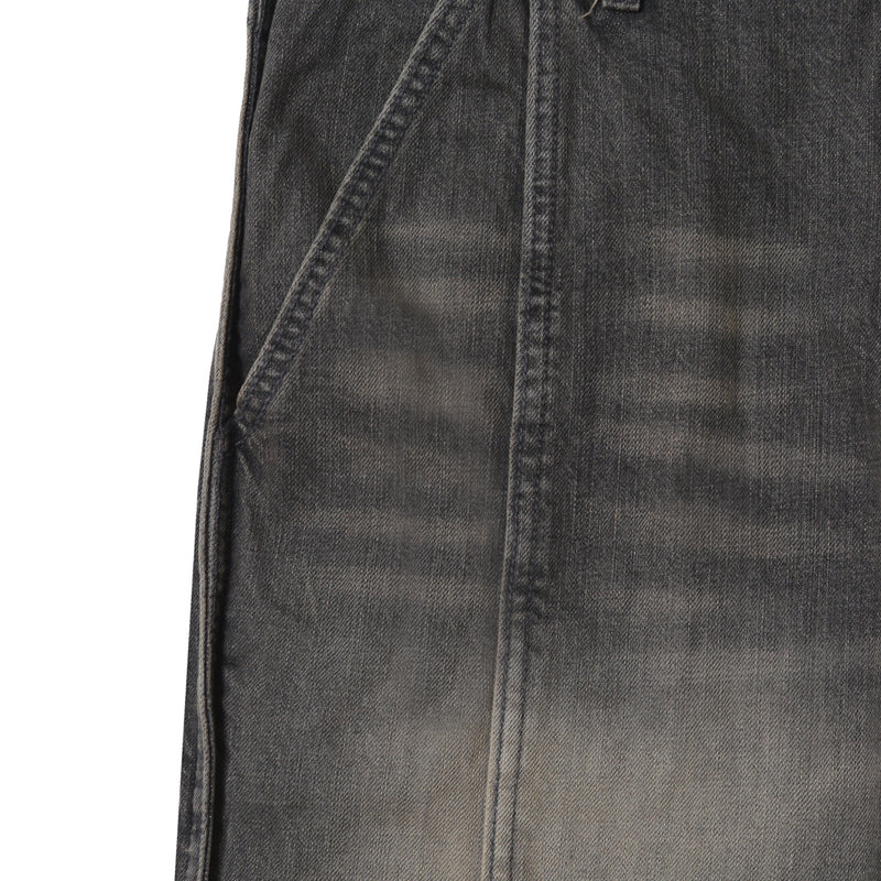LMN lower incision wide denim pants (2 colors)