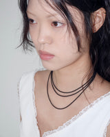 Three layer onyx necklace