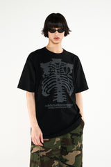 スカル ピクセル グラフィック オーバーフィット Tシャツ / Skull Pixel Graphic Oversized Fit T-shirt