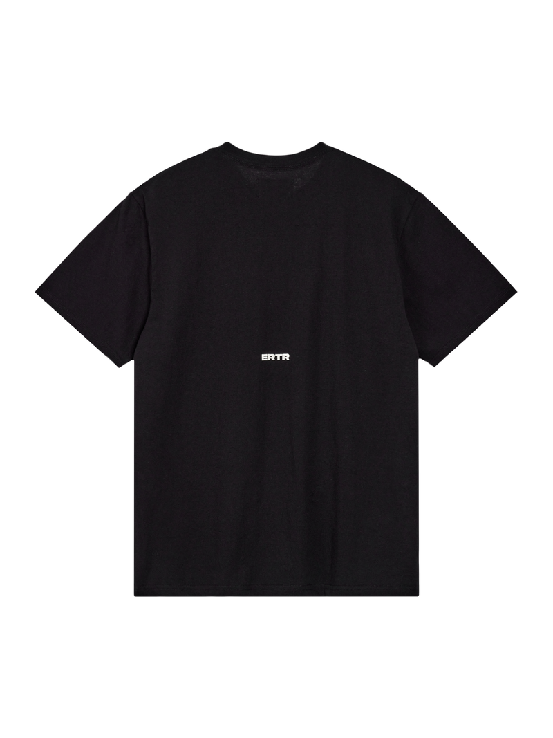 Alien Head 1/2 T-Shirt Black