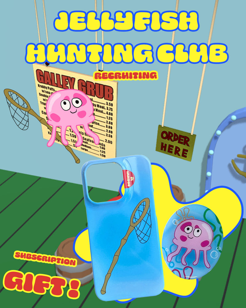 [Glossy case epoxy grip talk set] Jelly Fish Hunting Club