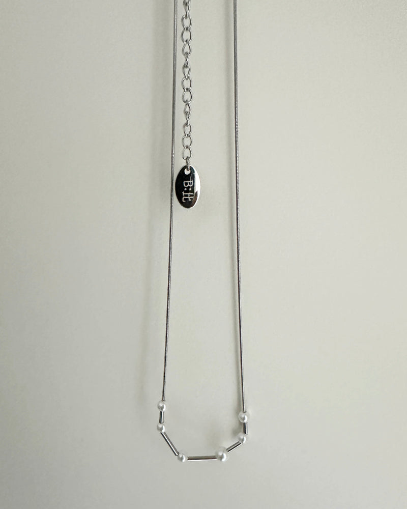 パールアンドパイプネックレス/pearl and pipe necklace