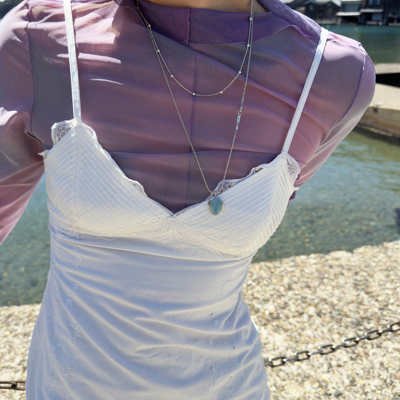 Bold aquamarine necklace