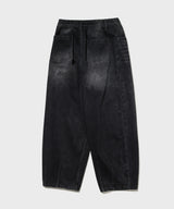 Vintage Washed Long Balloon Pants (Black)