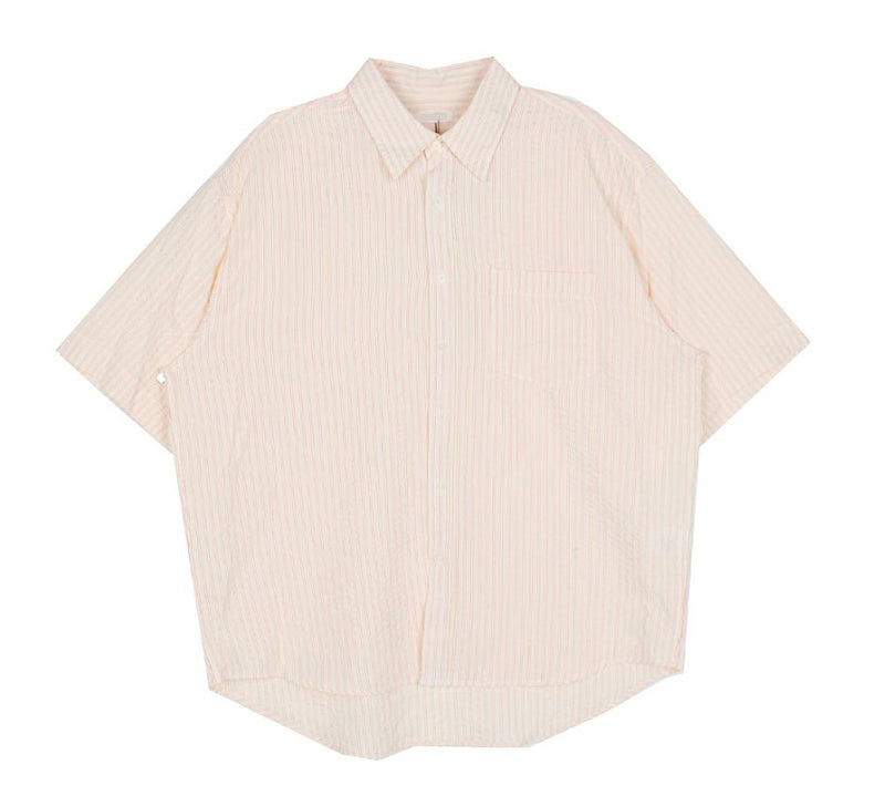 No.0753 C ストライプハーフシャツ(3color)