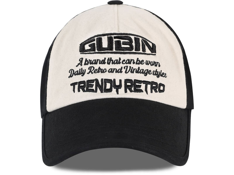 TRENDY RETRO PATCH BALL CAP - BLACK