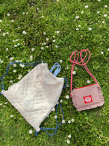 cherry & cereja Frill pouch bag check pattern cross bag