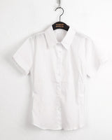 Volva two-way button slim short-sleeved shirt