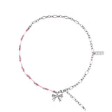 Ribbon Star Chain Drop Surgical Necklace
