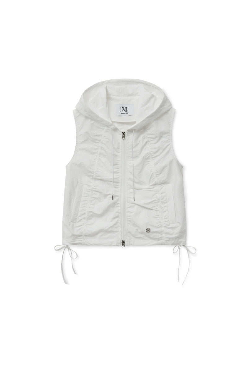 shirring vest (white)