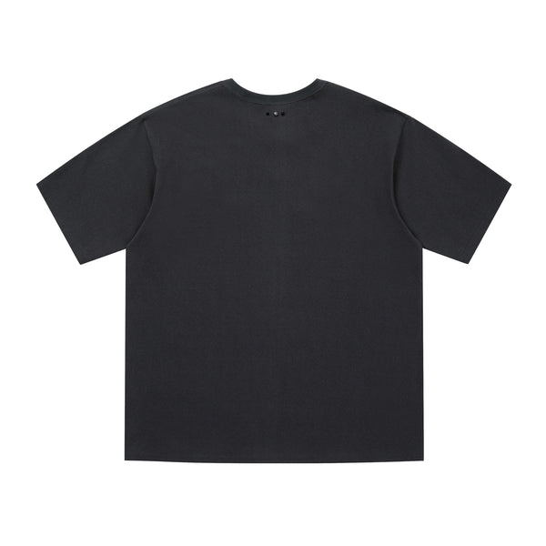 Rivet Point Lettering Tshirts Charcoal