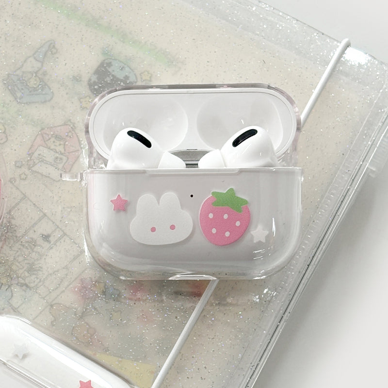 [AirPods] Strawberry rabbit hard case (only case)