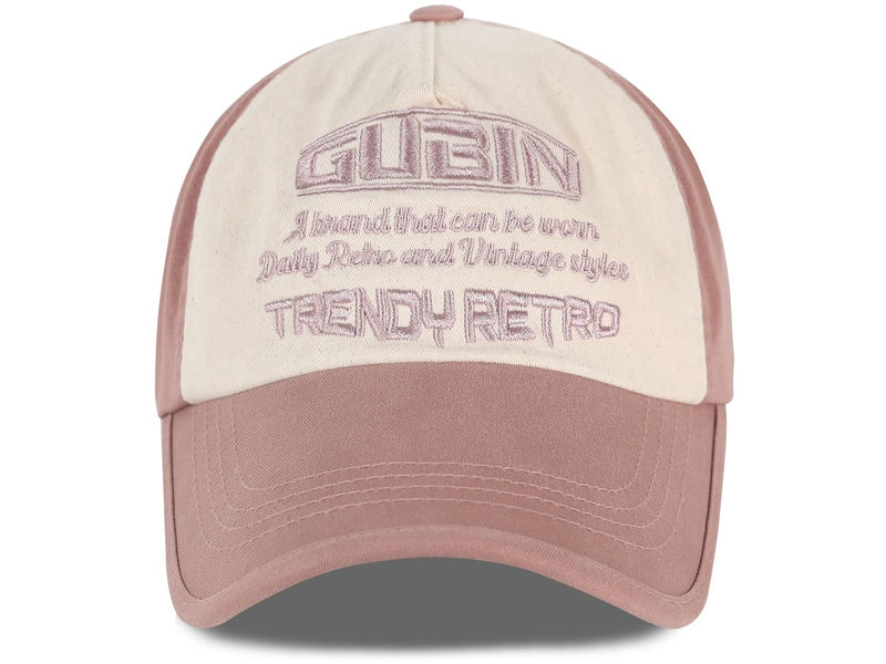 TRENDY RETRO PATCH BALL CAP - PINK