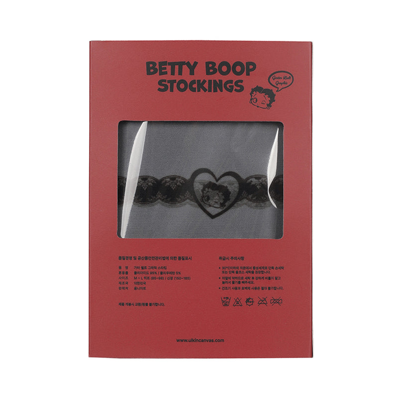 [BettyBoop X RYU'S PENNA] Garter Belt Graphic Stockings