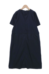 Camp summer nylon short-sleeved resort long dress (4 colors)