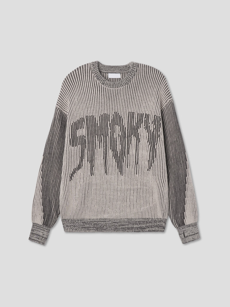 Smoky two-tone knit 3color