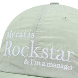 Rockstar cat Nylon cap (Mint)