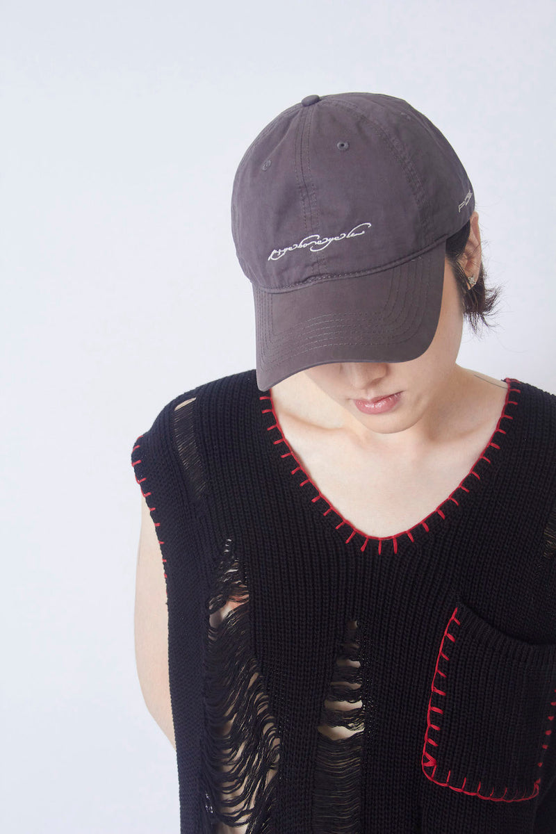 EMBROIDERY WASHED CAP