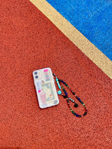 Rainbow Crystal Beads Phone Strap - Long