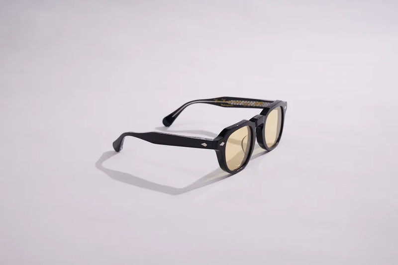 Vatic Vintage Optical Soto Black 8mm Yellow lens with French crown thick-cut acetate frame