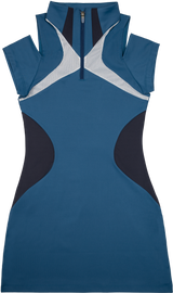 Mesh Cross Point dress short (blue)