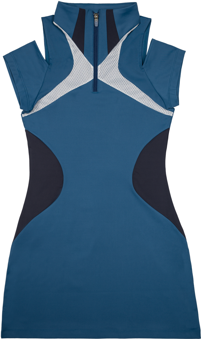 Mesh Cross Point dress short (blue)
