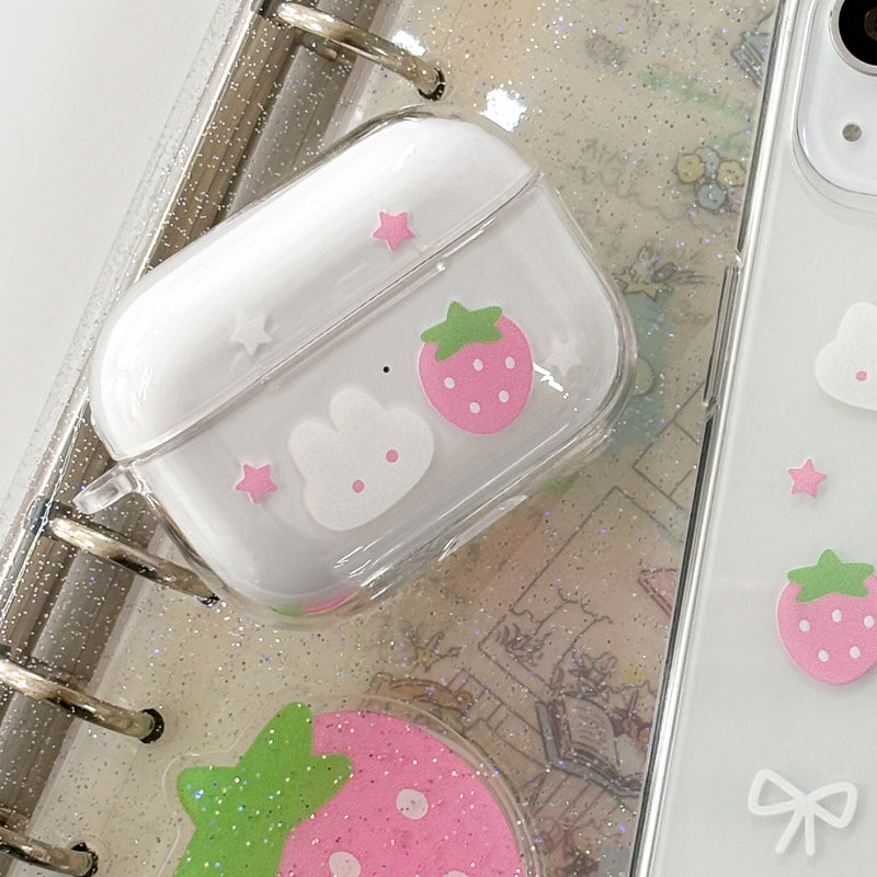 [AirPods] Strawberry rabbit hard case (only case)