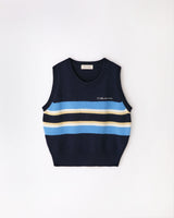 Take knit vest_navy