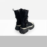 Sola Buckle Suede Middle Boots